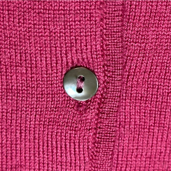 Vintage Merino Wool LORD & TAYLOR Woolmark Made In Italy Knit Cardigan Sweater - Picture 10 of 12